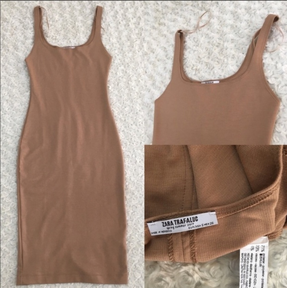 😍 Zara Nude Midi Dress